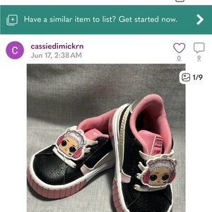 L.O.L. Surprise! Black and Pink Kids Sneakers